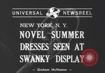 Image of New York summer dresses New York City USA, 1940, second 4 stock footage video 65675079266