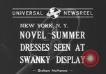 Image of New York summer dresses New York City USA, 1940, second 7 stock footage video 65675079266