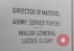 Image of Major General Lucius D Clay Washington DC USA, 1944, second 10 stock footage video 65675079276
