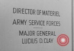Image of Major General Lucius D Clay Washington DC USA, 1944, second 11 stock footage video 65675079276