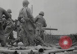 Image of USA soldiers fire artillery Browning machine guns Cherbourg Normandy France, 1944, second 1 stock footage video 65675079294