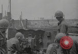 Image of USA soldiers fire artillery Browning machine guns Cherbourg Normandy France, 1944, second 30 stock footage video 65675079294