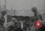 Image of USA soldiers fire artillery Browning machine guns Cherbourg Normandy France, 1944, second 39 stock footage video 65675079294