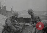 Image of USA soldiers fire artillery Browning machine guns Cherbourg Normandy France, 1944, second 40 stock footage video 65675079294