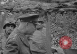 Image of Generals Eisenhower and Bradley inspect artillery WW2 La Haye Du Puits France, 1944, second 32 stock footage video 65675079304
