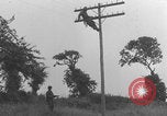 Image of African American linemen stringing wires Italy WW2 Italy, 1944, second 35 stock footage video 65675079319