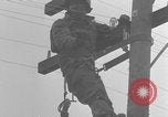 Image of African American linemen stringing wires Italy WW2 Italy, 1944, second 40 stock footage video 65675079319