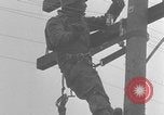 Image of African American linemen stringing wires Italy WW2 Italy, 1944, second 43 stock footage video 65675079319
