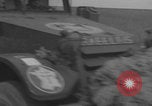 Image of 2nd French Armored Division column Europe, 1944, second 14 stock footage video 65675079335