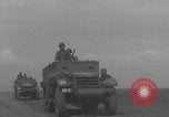 Image of 2nd French Armored Division column Europe, 1944, second 48 stock footage video 65675079335