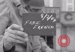 Image of Free French 2nd Armored Division welcomed La Haye du Puits France WW2 La Haye Du Puits France, 1944, second 56 stock footage video 65675079341