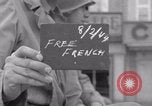 Image of Free French 2nd Armored Division welcomed La Haye du Puits France WW2 La Haye Du Puits France, 1944, second 57 stock footage video 65675079341