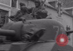 Image of civilians welcome Free French 2nd Armored division WWII La Haye Du Puits France, 1944, second 47 stock footage video 65675079342