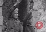 Image of civilians welcome Free French 2nd Armored division WWII La Haye Du Puits France, 1944, second 60 stock footage video 65675079342