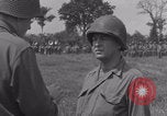 Image of General Manton S Eddy awards medals WW2 Marigny France, 1944, second 32 stock footage video 65675079355