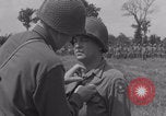 Image of General Manton S Eddy awards medals WW2 Marigny France, 1944, second 36 stock footage video 65675079355