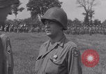 Image of General Manton S Eddy awards medals WW2 Marigny France, 1944, second 44 stock footage video 65675079355