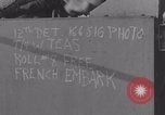 Image of Free French soldiers with civilians Normandy Foucarville France, 1944, second 4 stock footage video 65675079361