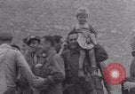 Image of Free French soldiers with civilians Normandy Foucarville France, 1944, second 21 stock footage video 65675079361