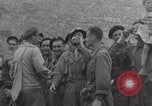 Image of Free French soldiers with civilians Normandy Foucarville France, 1944, second 26 stock footage video 65675079361