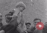 Image of Free French soldiers with civilians Normandy Foucarville France, 1944, second 34 stock footage video 65675079361