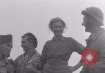 Image of Free French soldiers with civilians Normandy Foucarville France, 1944, second 55 stock footage video 65675079361