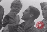Image of Free French soldiers with Normandy children Foucarville France, 1944, second 27 stock footage video 65675079362