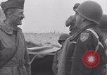 Image of 2nd Armored Division officers meeting Normandy France, 1944, second 19 stock footage video 65675079363