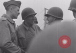 Image of 2nd Armored Division officers meeting Normandy France, 1944, second 33 stock footage video 65675079363