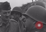 Image of 2nd Armored Division officers meeting Normandy France, 1944, second 45 stock footage video 65675079363