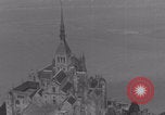Image of Mont-Saint-Michel aerial view Normandy France, 1944, second 32 stock footage video 65675079366