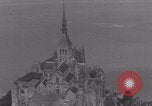 Image of Mont-Saint-Michel aerial view Normandy France, 1944, second 33 stock footage video 65675079366