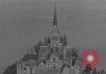 Image of Mont-Saint-Michel aerial view Normandy France, 1944, second 38 stock footage video 65675079366