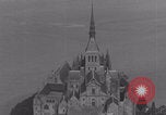 Image of Mont-Saint-Michel aerial view Normandy France, 1944, second 39 stock footage video 65675079366