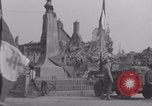 Image of French troops passing La Haye Du Puits La Haye Du Puits France, 1944, second 21 stock footage video 65675079374