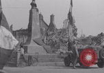 Image of French troops passing La Haye Du Puits La Haye Du Puits France, 1944, second 22 stock footage video 65675079374