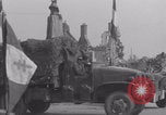 Image of French troops passing La Haye Du Puits La Haye Du Puits France, 1944, second 25 stock footage video 65675079374