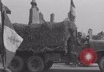Image of French troops passing La Haye Du Puits La Haye Du Puits France, 1944, second 26 stock footage video 65675079374
