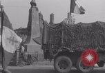 Image of French troops passing La Haye Du Puits La Haye Du Puits France, 1944, second 28 stock footage video 65675079374