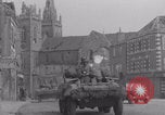 Image of French troops passing La Haye Du Puits La Haye Du Puits France, 1944, second 42 stock footage video 65675079374