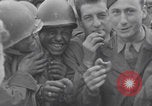 Image of Donut Dolly with Free French soldiers Southampton England, 1944, second 30 stock footage video 65675079386