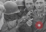 Image of Donut Dolly with Free French soldiers Southampton England, 1944, second 36 stock footage video 65675079386