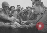 Image of Donut Dolly with Free French soldiers Southampton England, 1944, second 39 stock footage video 65675079386