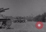 Image of Free French 2nd Armored Division fire M7s Luce France, 1944, second 44 stock footage video 65675079389