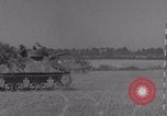 Image of Free French 2nd Armored Division fire M7s Luce France, 1944, second 57 stock footage video 65675079389