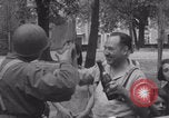Image of Civilians welcome Free French troops WW2 Luce France, 1944, second 19 stock footage video 65675079393