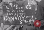 Image of Free French 2nd Armored Division convoy Ducey Ducey France, 1944, second 8 stock footage video 65675079397