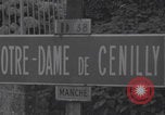 Image of ruined Notre-Dame de Cenilly and Periers WW2 Normandy France, 1944, second 10 stock footage video 65675079416