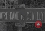 Image of ruined Notre-Dame de Cenilly and Periers WW2 Normandy France, 1944, second 12 stock footage video 65675079416
