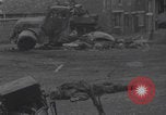 Image of ruined Notre-Dame de Cenilly and Periers WW2 Normandy France, 1944, second 34 stock footage video 65675079416